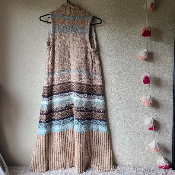 Anthropologie Sleeping On Snow Quillins Jacquard Vest Cardigan Duster Size XS - Picture 4 of 13